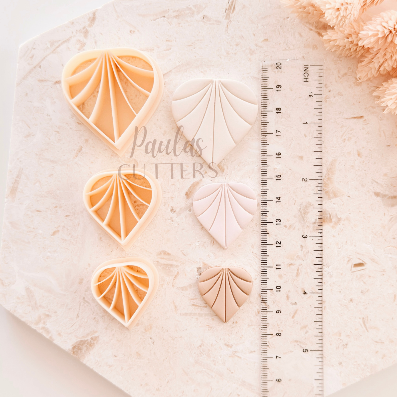 Polymer Clay Cutter, Fan Leaf Shape, Botanical Earring Cutter Tool, Clay Cutter for Jewelry Making, C-14