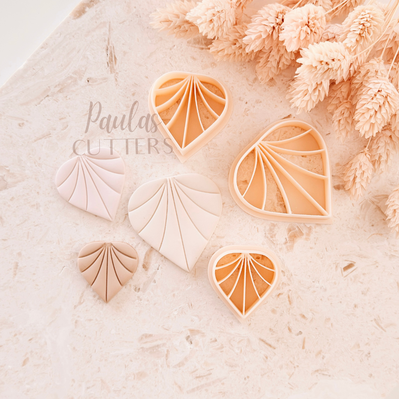 Polymer Clay Cutter, Fan Leaf Shape, Botanical Earring Cutter Tool, Clay Cutter for Jewelry Making, C-14
