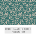 High quality water-soluble transfer paper applied on polymer clay, vibrant detailed pattern
