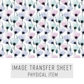 High quality water-soluble transfer paper applied on polymer clay, vibrant detailed pattern
