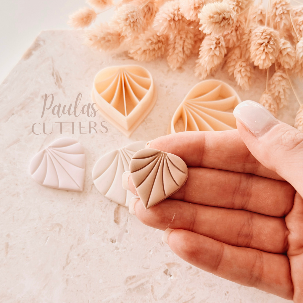 Polymer Clay Cutter, Fan Leaf Shape, Botanical Earring Cutter Tool, Clay Cutter for Jewelry Making, C-14