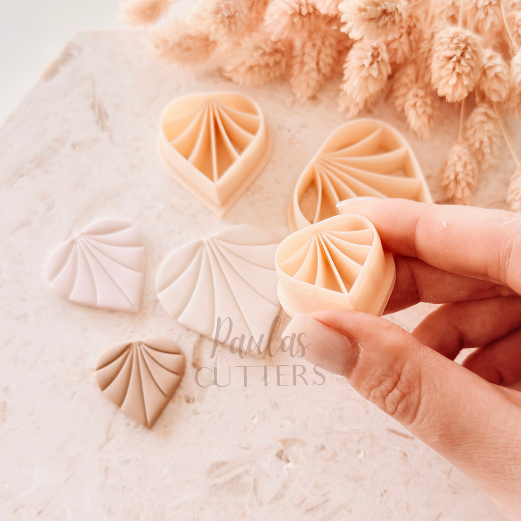 Polymer Clay Cutter, Fan Leaf Shape, Botanical Earring Cutter Tool, Clay Cutter for Jewelry Making, C-14