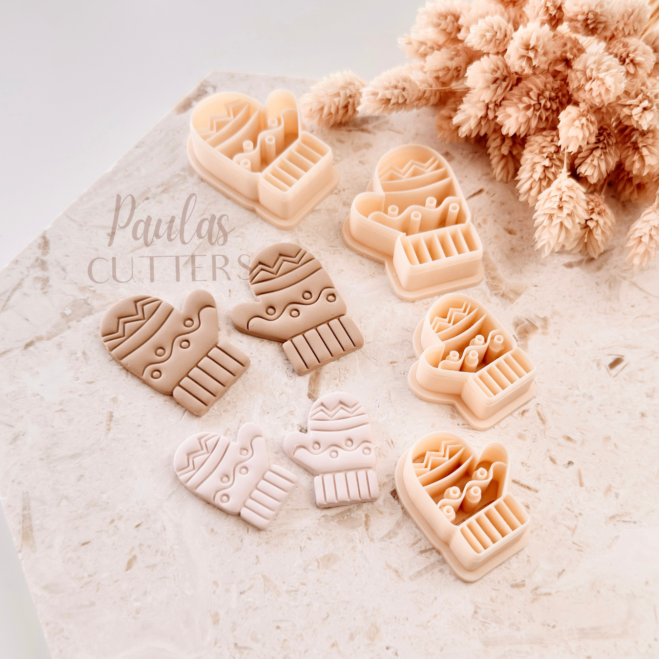Polymer Clay Cutter, Mitten Shape, Winter Earring Cutter Tool, Clay Cutter for Jewelry Making, D-09