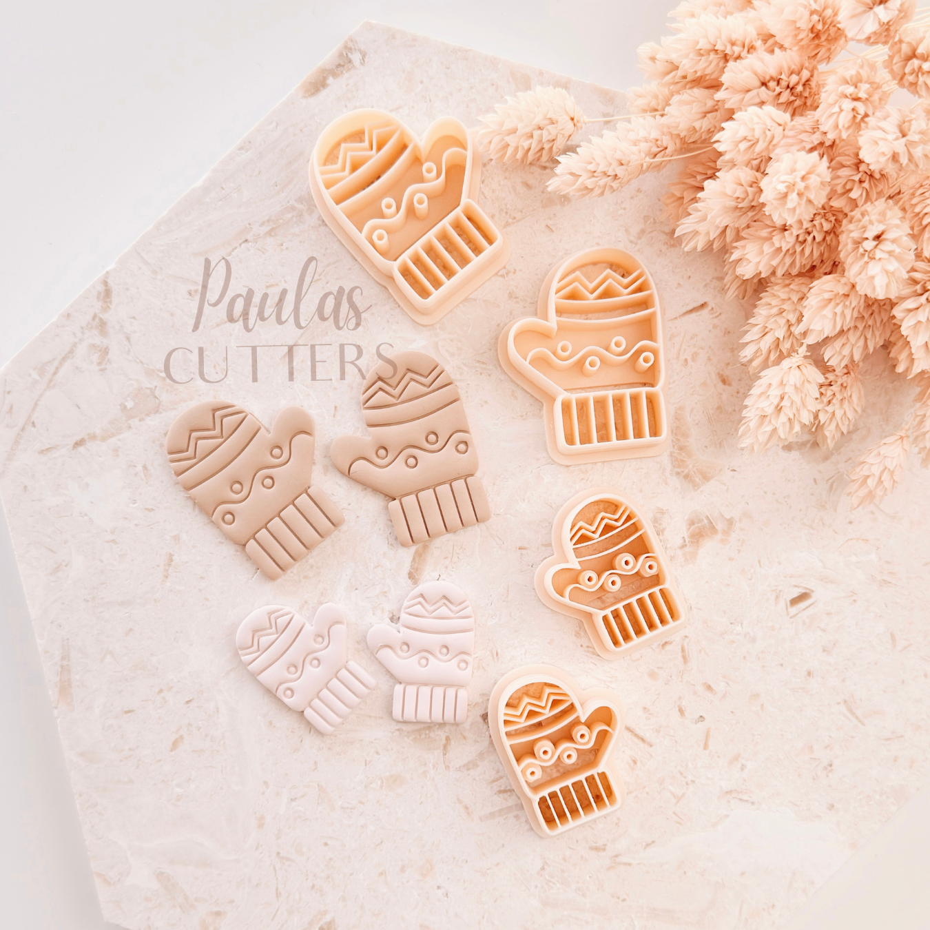 Polymer Clay Cutter, Mitten Shape, Winter Earring Cutter Tool, Clay Cutter for Jewelry Making, D-09