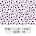 High quality water-soluble transfer paper applied on polymer clay, vibrant detailed pattern