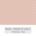 High quality water-soluble transfer paper applied on polymer clay, vibrant detailed pattern