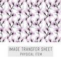 High quality water-soluble transfer paper applied on polymer clay, vibrant detailed pattern