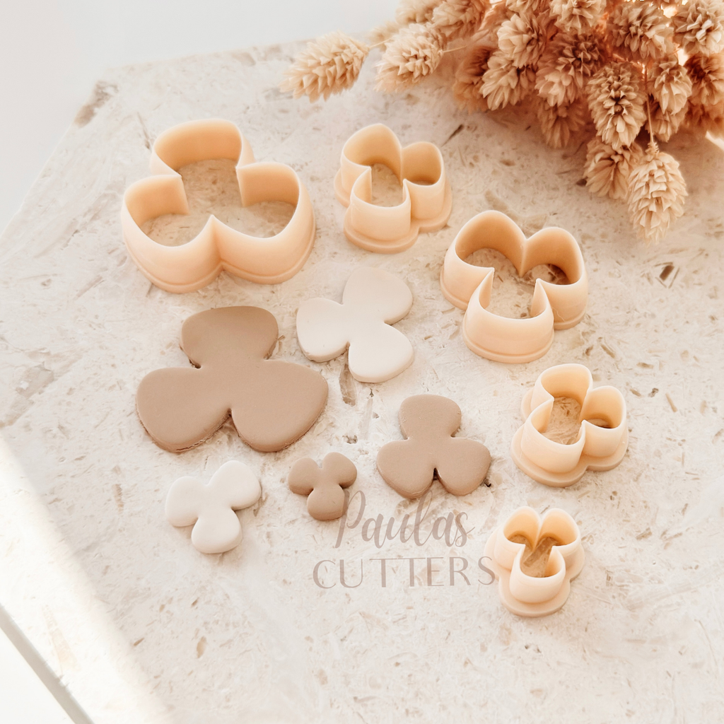 Polymer Clay Cutter, Clover Shapes, Floral Earring Cutter Tool, Clay Cutters for Jewelry, B-27