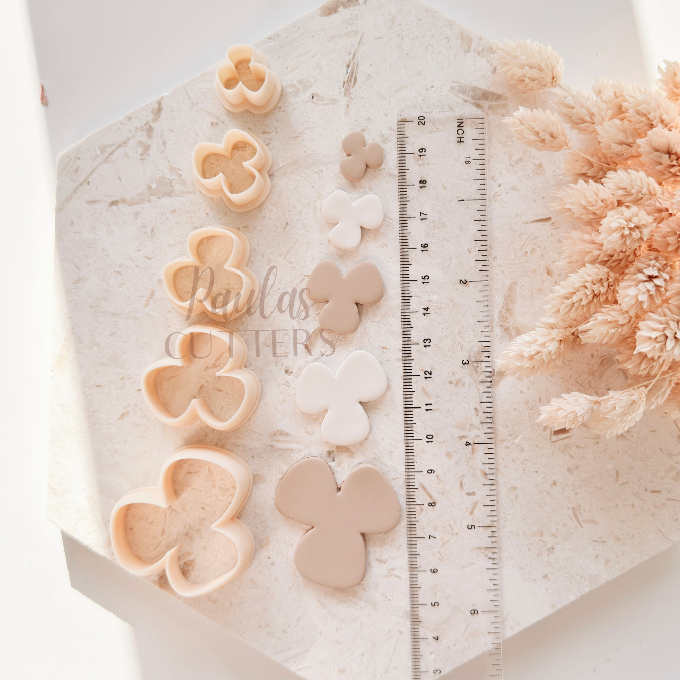 Polymer Clay Cutter, Clover Shapes, Floral Earring Cutter Tool, Clay Cutters for Jewelry, B-27