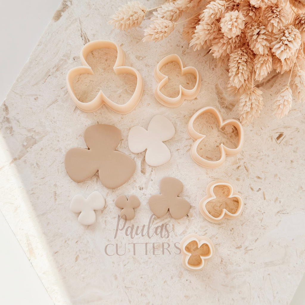 Polymer Clay Cutter, Clover Shapes, Floral Earring Cutter Tool, Clay Cutters for Jewelry, B-27