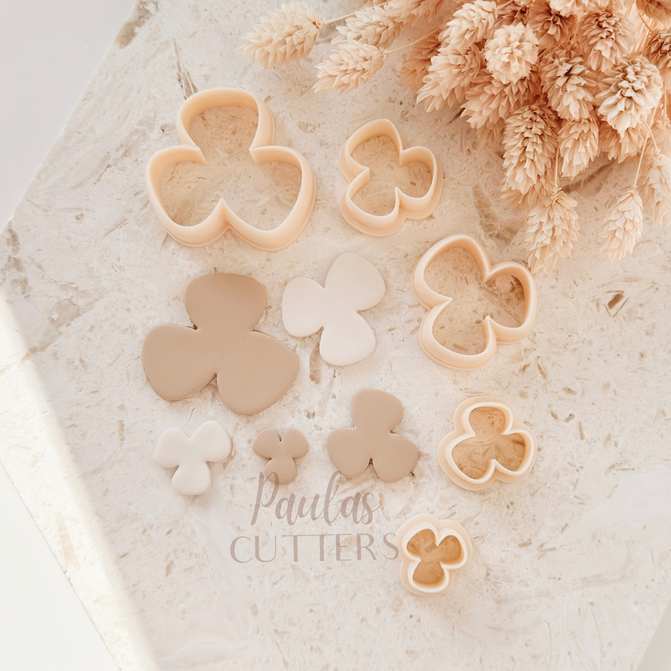 Polymer Clay Cutter, Clover Shapes, Floral Earring Cutter Tool, Clay Cutters for Jewelry, B-27