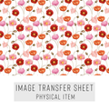 High quality water-soluble transfer paper applied on polymer clay, vibrant detailed pattern