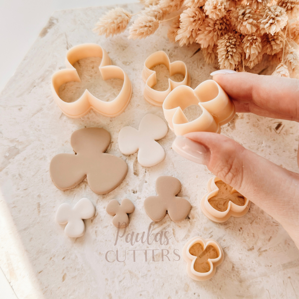 Polymer Clay Cutter, Clover Shapes, Floral Earring Cutter Tool, Clay Cutters for Jewelry, B-27