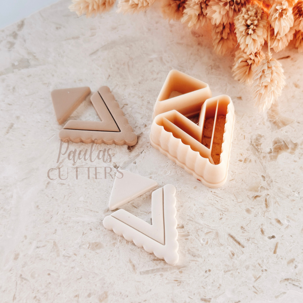 Polymer Clay Cutter, Triangle V Shape, Modern Earring Cutter Tool, Clay Cutter for Jewelry, A-09
