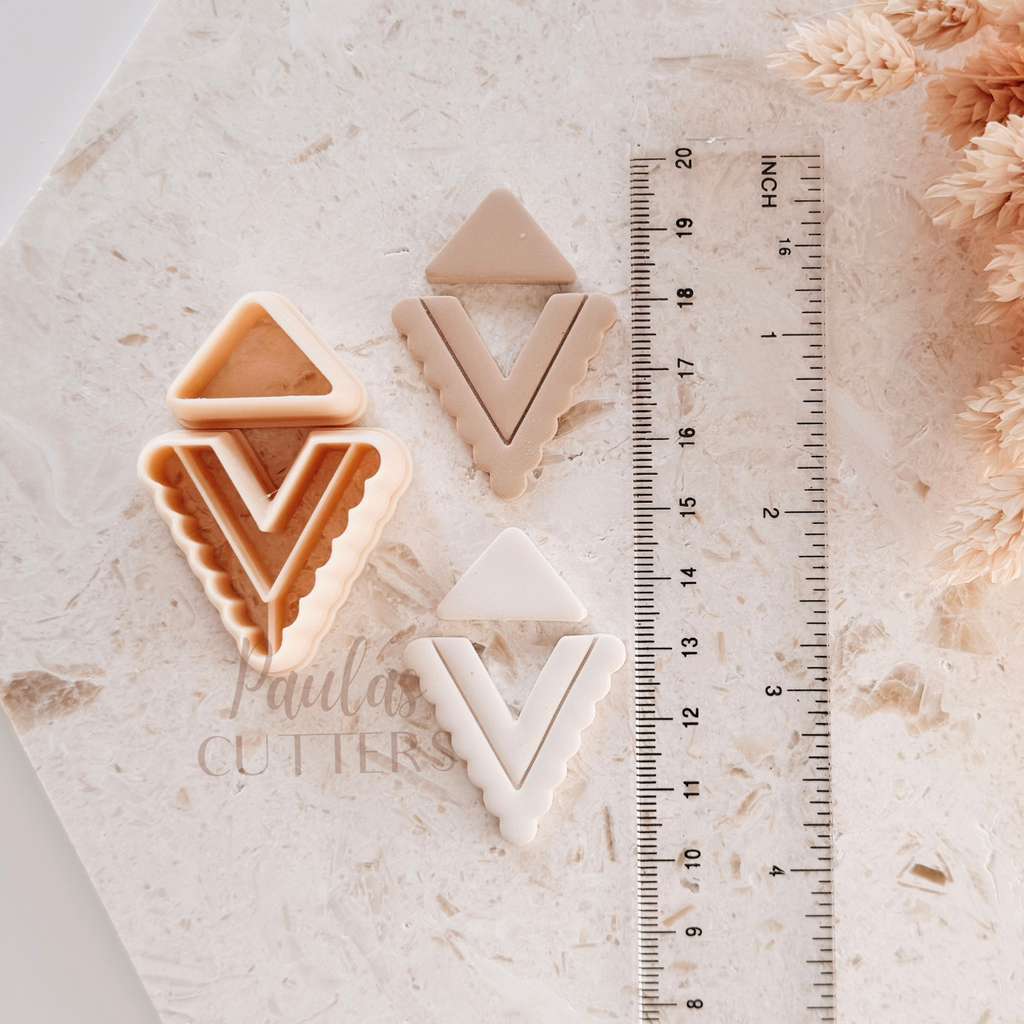 Polymer Clay Cutter, Triangle V Shape, Modern Earring Cutter Tool, Clay Cutter for Jewelry, A-09