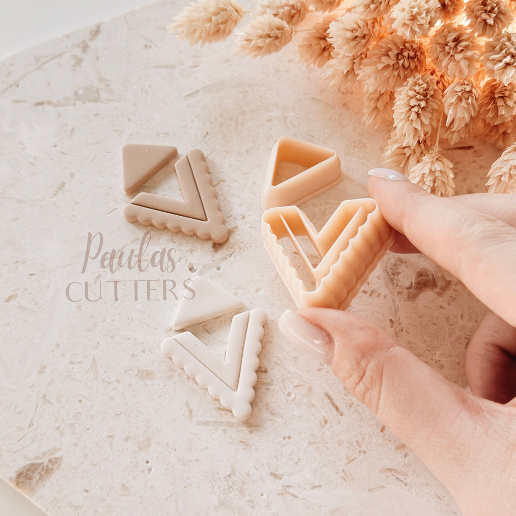Polymer Clay Cutter, Triangle V Shape, Modern Earring Cutter Tool, Clay Cutter for Jewelry, A-09
