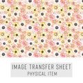 High quality water-soluble transfer paper applied on polymer clay, vibrant detailed pattern