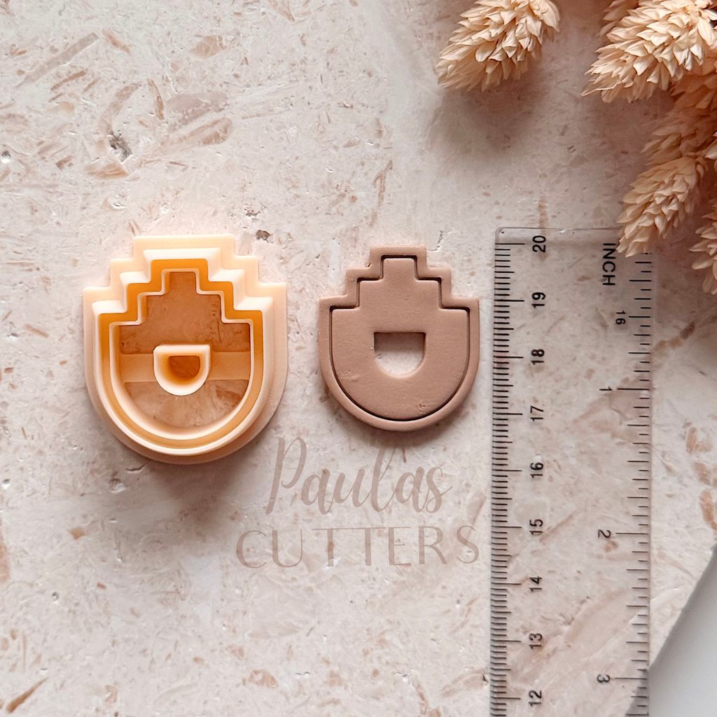 Polymer Clay Cutter, Geometric Arch Shapes for Earrings, Minimal Modern Cutter Tool for Jewelry Making, R-15