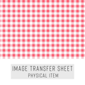 High quality water-soluble transfer paper applied on polymer clay, vibrant detailed pattern