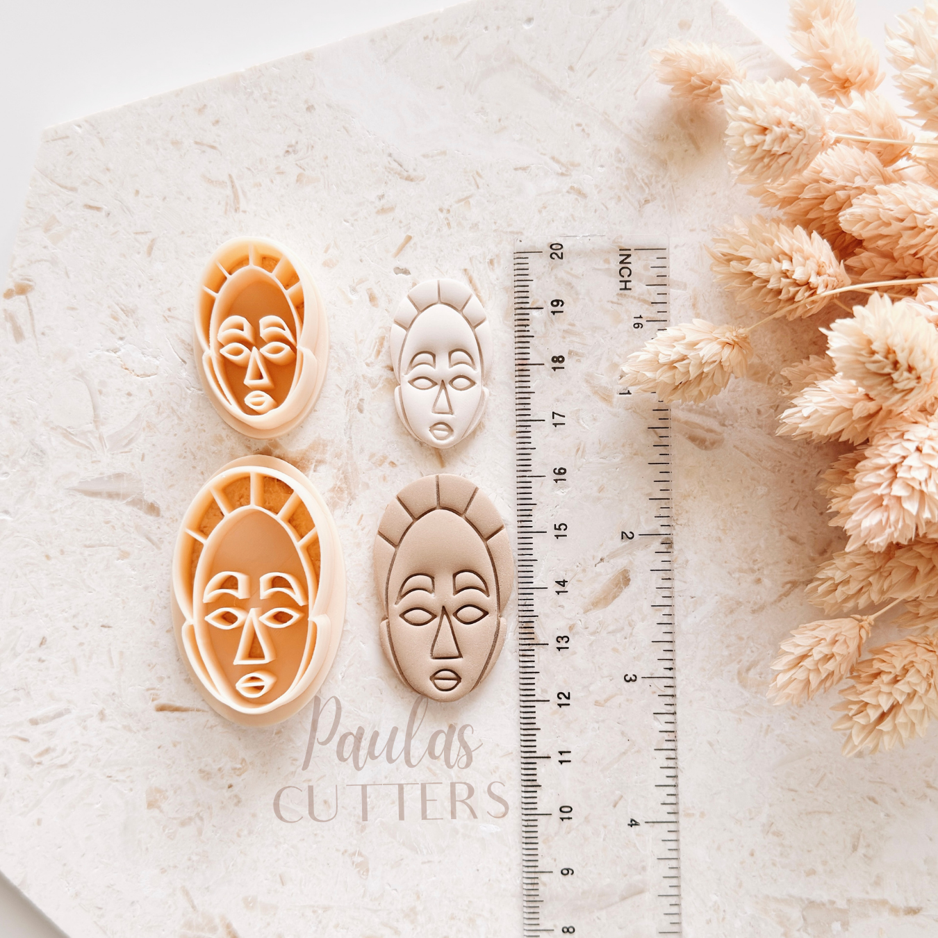 Polymer Clay Cutter, Mask Face Shapes, Statement Earring Cutter Tool, Clay Cutters for Jewelry Making, F-10