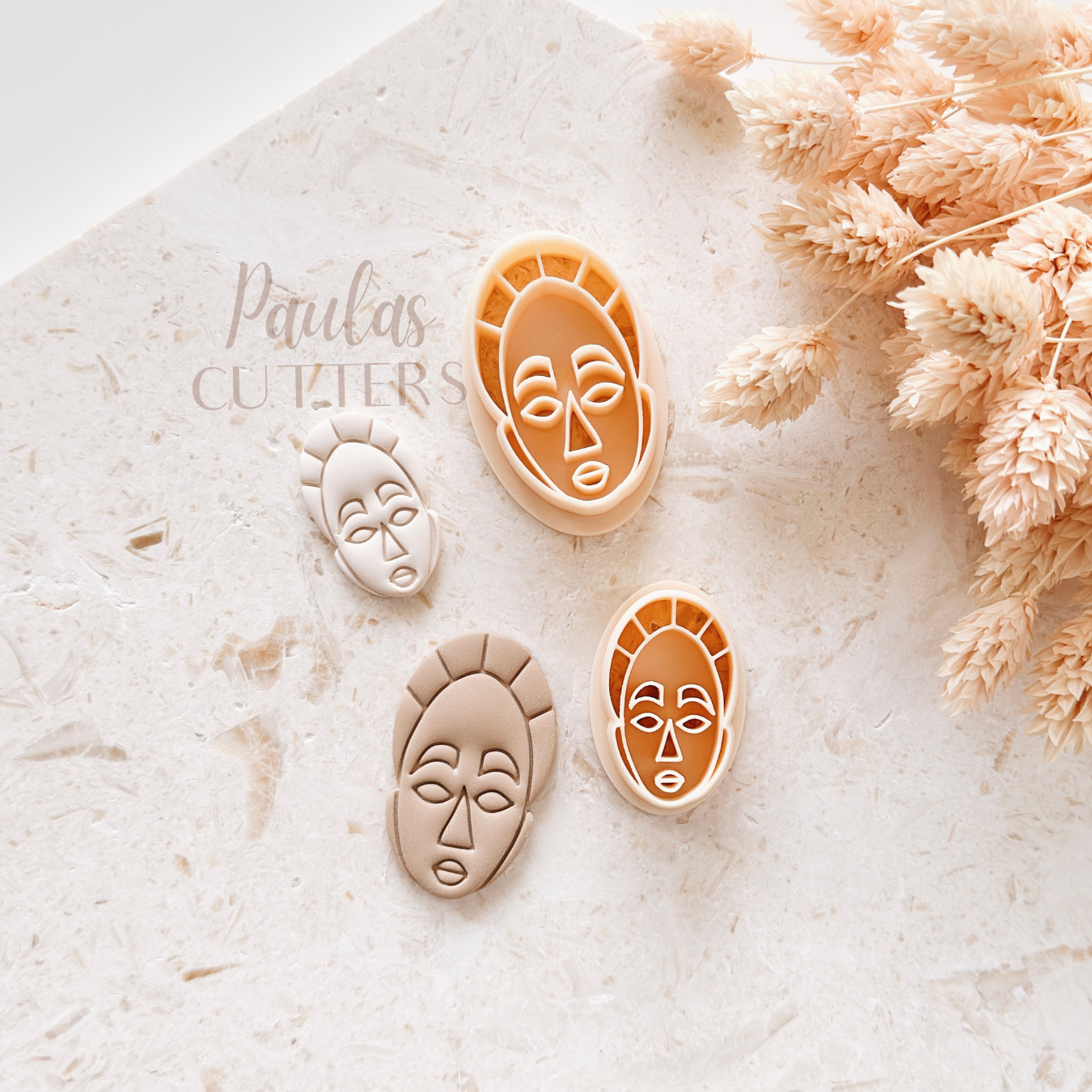 Polymer Clay Cutter, Mask Face Shapes, Statement Earring Cutter Tool, Clay Cutters for Jewelry Making, F-10