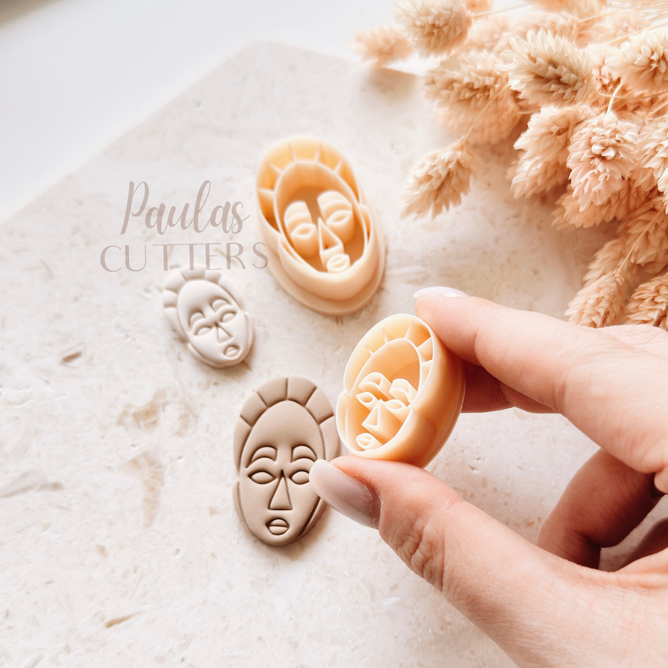 Polymer Clay Cutter, Mask Face Shapes, Statement Earring Cutter Tool, Clay Cutters for Jewelry Making, F-10
