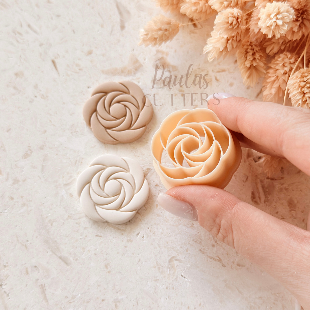 Polymer Clay Cutter, Rose Flower Shape, Floral Earring Cutter Tool, Clay Cutter for Jewelry Making, A-21