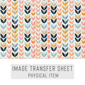 High quality water-soluble transfer paper applied on polymer clay, vibrant detailed pattern