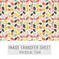 High quality water-soluble transfer paper applied on polymer clay, vibrant detailed pattern