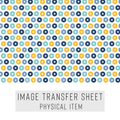 High quality water-soluble transfer paper applied on polymer clay, vibrant detailed pattern