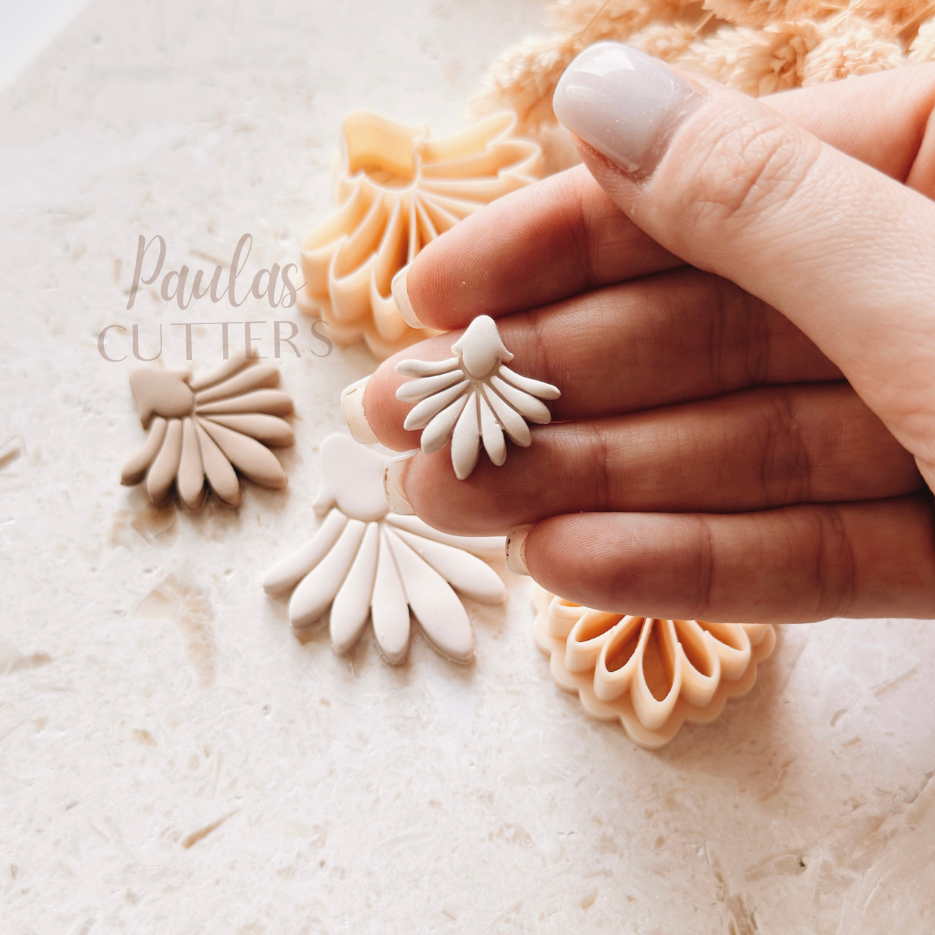 Polymer Clay Cutter, Shell Fan Shapes, Abstract Earring Cutter Tool, Clay Cutters for Jewelry, E-30