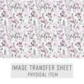 High quality water-soluble transfer paper applied on polymer clay, vibrant detailed pattern