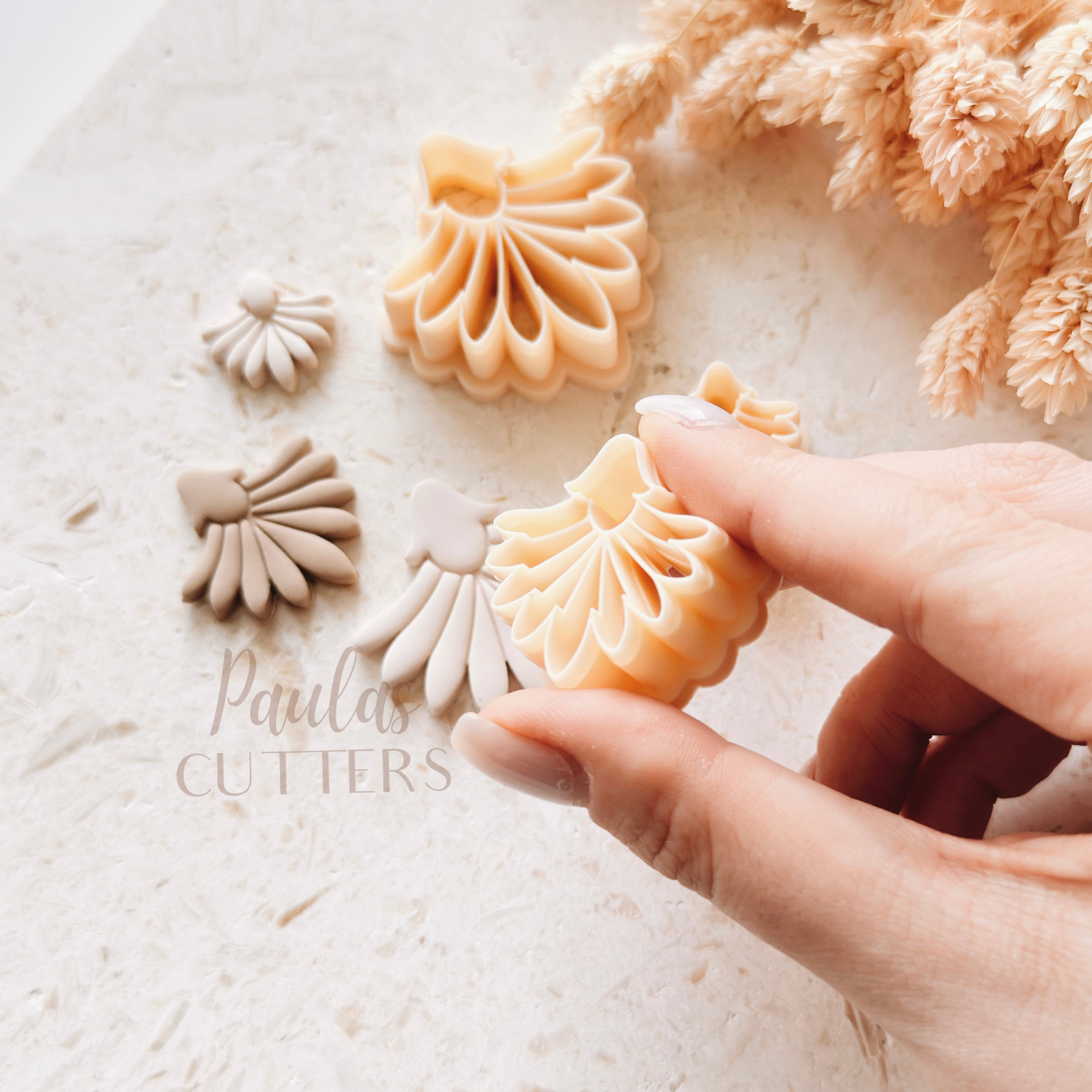 Polymer Clay Cutter, Shell Fan Shapes, Abstract Earring Cutter Tool, Clay Cutters for Jewelry, E-30