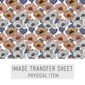 High quality water-soluble transfer paper applied on polymer clay, vibrant detailed pattern