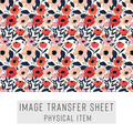 High quality water-soluble transfer paper applied on polymer clay, vibrant detailed pattern