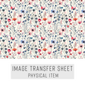 High quality water-soluble transfer paper applied on polymer clay, vibrant detailed pattern
