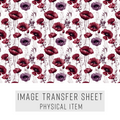 High quality water-soluble transfer paper applied on polymer clay, vibrant detailed pattern