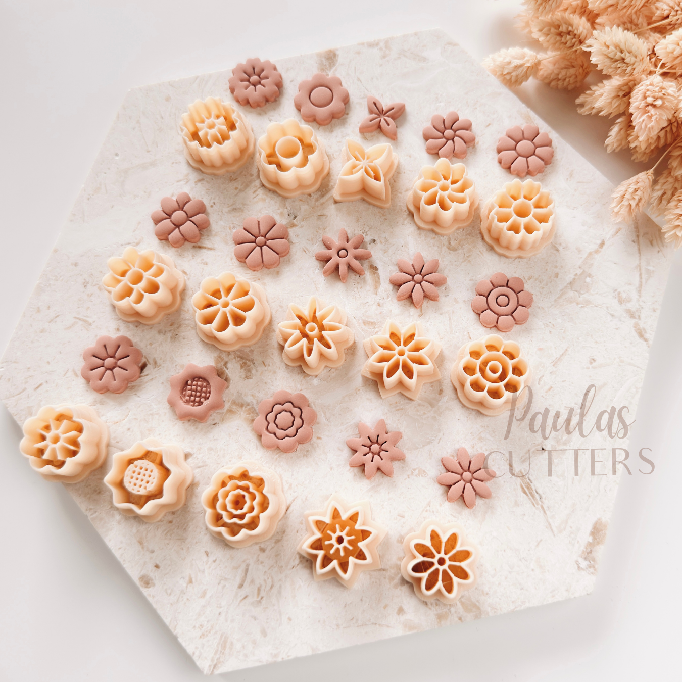 Polymer Clay Cutter, Mini Flower Shapes, Tiny Floral Earring Cutter Tool, Clay Cutter for Jewelry Making, C-16
