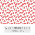 High quality water-soluble transfer paper applied on polymer clay, vibrant detailed pattern