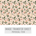 High quality water-soluble transfer paper applied on polymer clay, vibrant detailed pattern