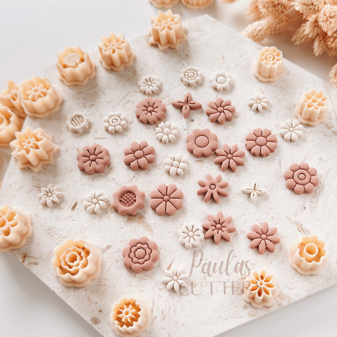Polymer Clay Cutter, Mini Flower Shapes, Tiny Floral Earring Cutter Tool, Clay Cutter for Jewelry Making, C-16