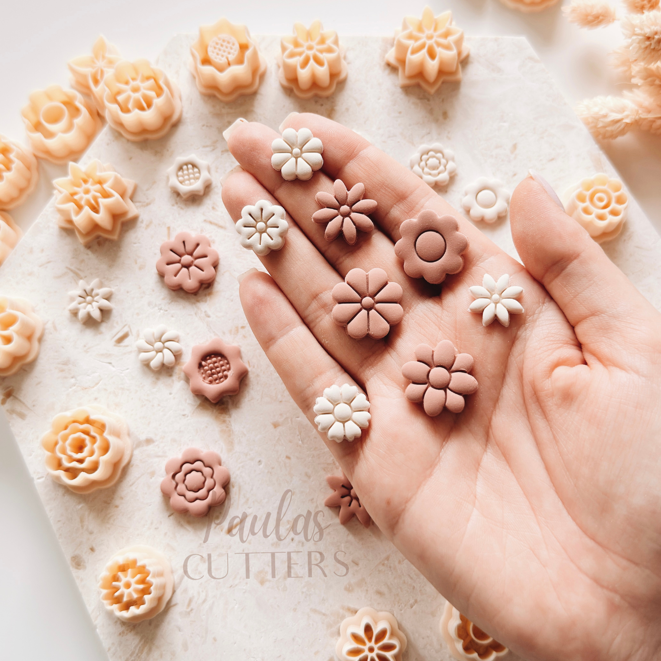 Polymer Clay Cutter, Mini Flower Shapes, Tiny Floral Earring Cutter Tool, Clay Cutter for Jewelry Making, C-16