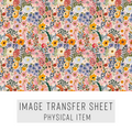 High quality water-soluble transfer paper applied on polymer clay, vibrant detailed pattern