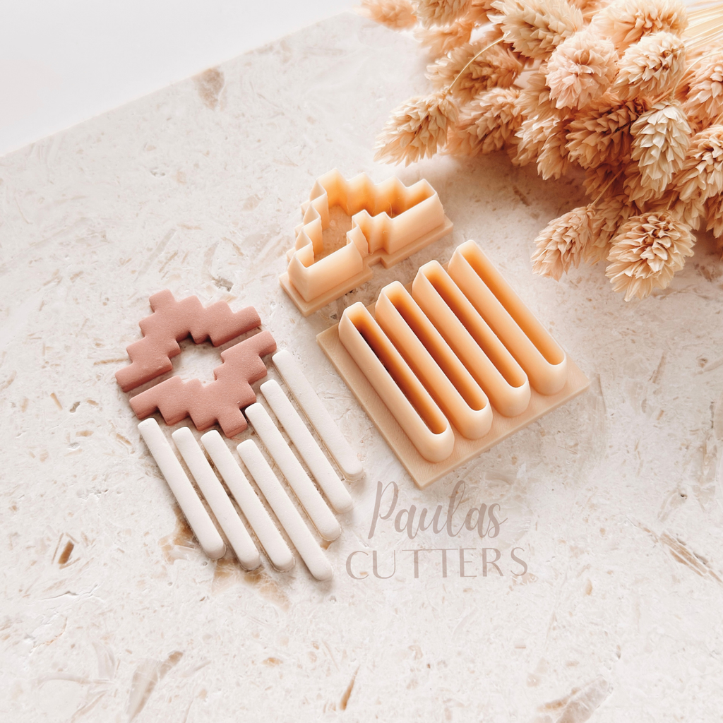 Polymer Clay Cutter, Square Shapes, Geometric Earring Cutter Tool, Clay Cutters for Jewelry Making, C-07