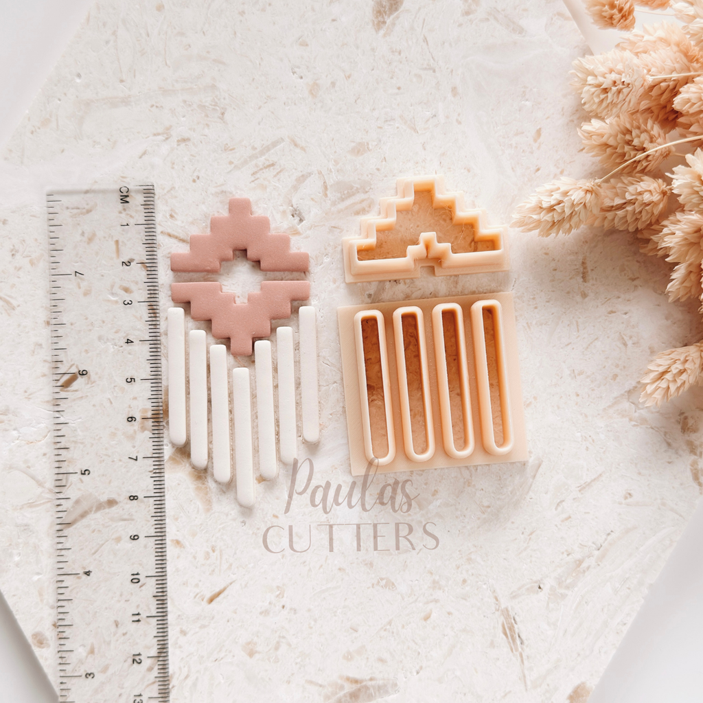Polymer Clay Cutter, Square Shapes, Geometric Earring Cutter Tool, Clay Cutters for Jewelry Making, C-07