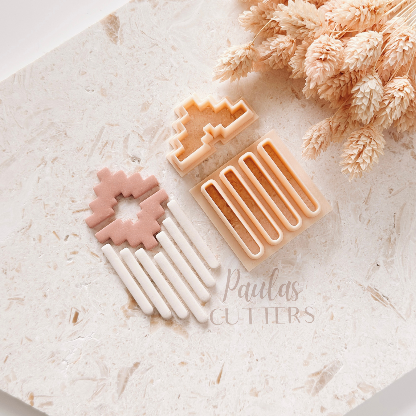 Polymer Clay Cutter, Square Shapes, Geometric Earring Cutter Tool, Clay Cutters for Jewelry Making, C-07