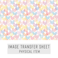 High quality water-soluble transfer paper applied on polymer clay, vibrant detailed pattern