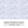 High quality water-soluble transfer paper applied on polymer clay, vibrant detailed pattern