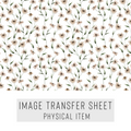 High quality water-soluble transfer paper applied on polymer clay, vibrant detailed pattern