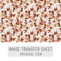High quality water-soluble transfer paper applied on polymer clay, vibrant detailed pattern